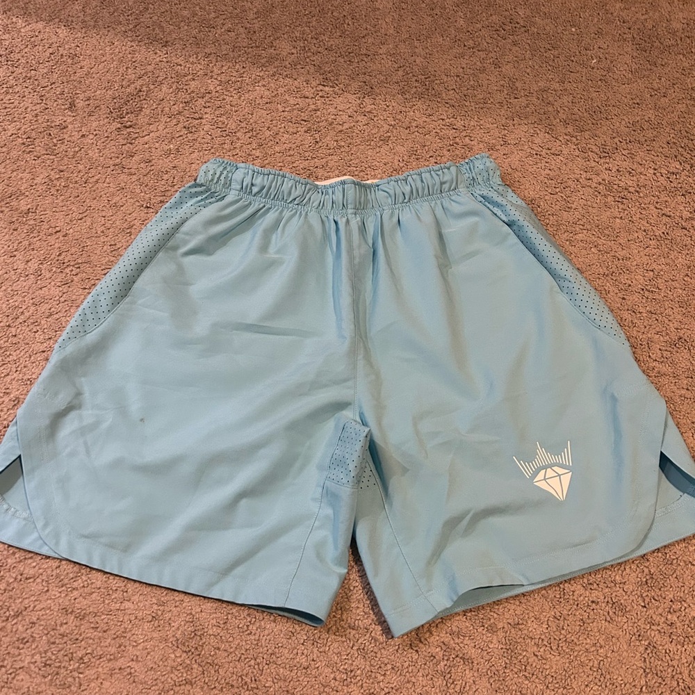 Men's Light Blue Athletic Shorts